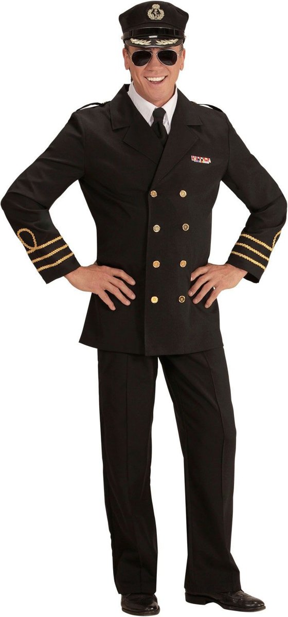 Piloot & Luchtvaart Kostuum | Traditionele Marine Officier | Man | Large | Carnaval kostuum | Verkleedkleding